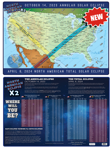 2023 & 2024 Mapa Interactivo do Eclipse (Poster)