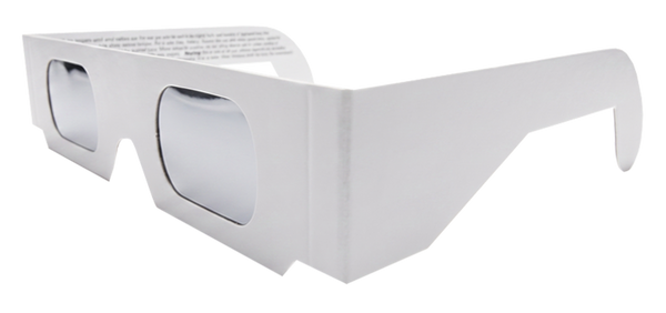 Plain White Eclipse Glasses (English)